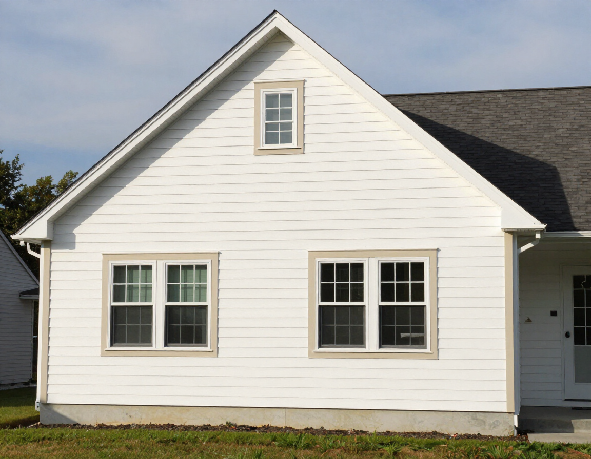 Completed vinyl siding installation on Hudson NY home by Mountain Sky Contracting, clean lines and updated exterior trim
