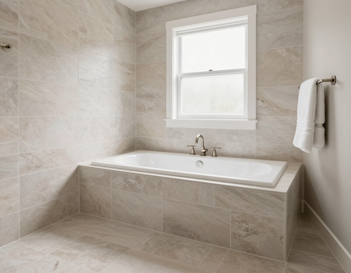 Bathroom remodel completed in Columbia County NY by Mountain Sky Contracting, full tile installation and fixture upgrade