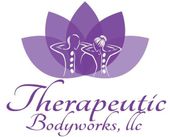 A logo for therapeutic bodyworks llc with a purple flower