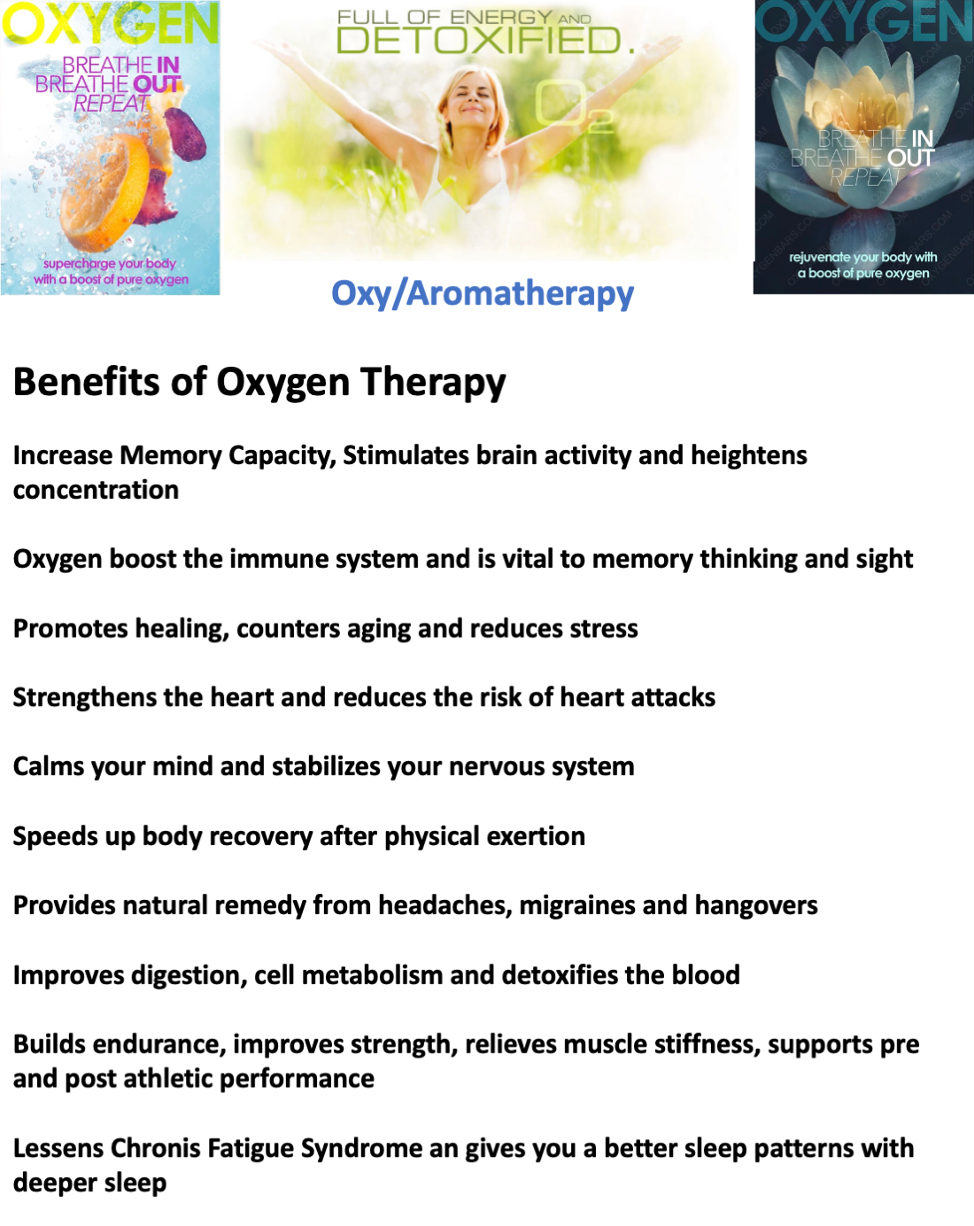 There are many benefits of oxygen therapy.