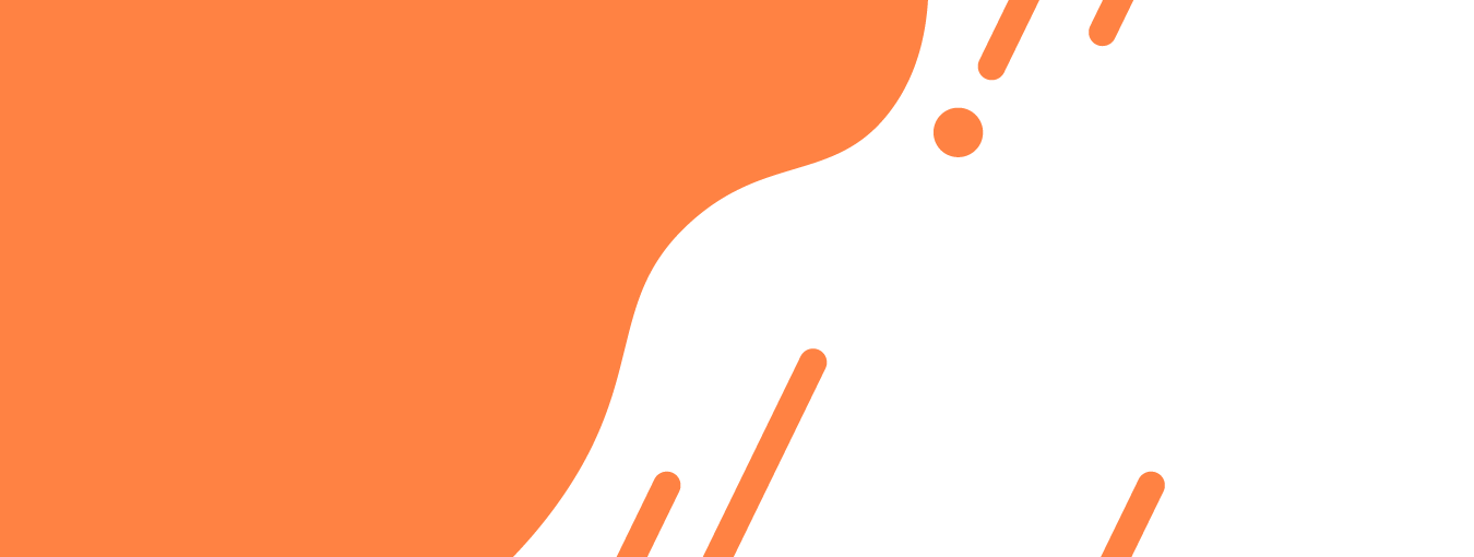 Formas abstractas naranjas y blancas sobre un fondo claro, con líneas diagonales y puntos.