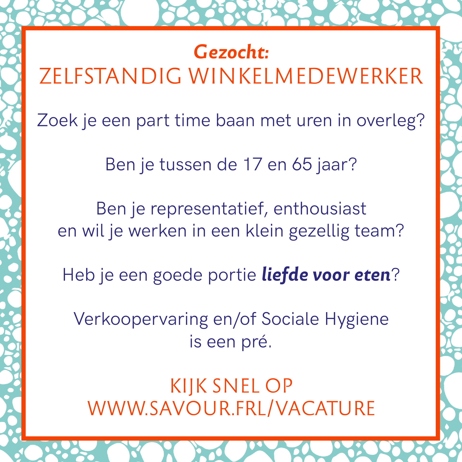 Vacature keukenmedewerker winkelmedewerker