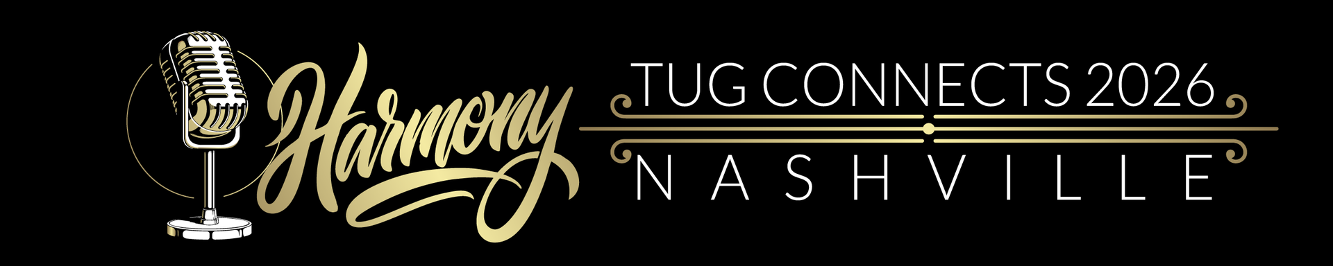 Logo with a vintage microphone and the words 