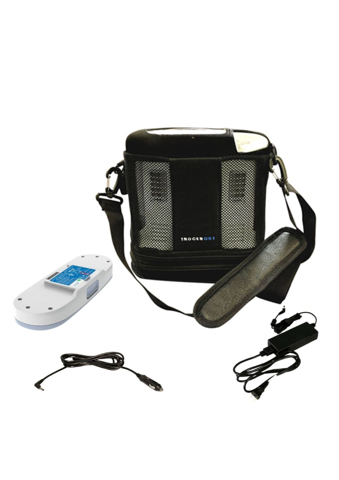 Purificador de aire portátil blanco con panel de control digital y laterales ventilados sobre un fondo liso.