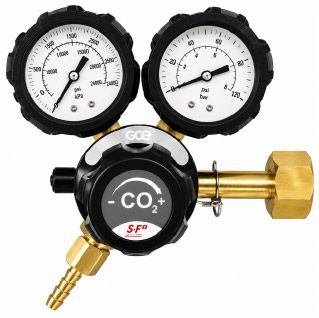 REGULADOR CO2. CON MANÓMETRO CTA.LTS. CON MANÓMETRO CUENTA LITROS 0-28 LTS/MIN