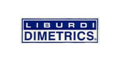 Logo Liburdi Dimetrics : texte bleu et blanc dans un rectangle bleu.