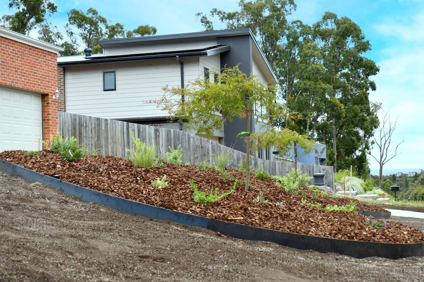 Garden beds installed by Kanga Dig It Landscaping Ballarat