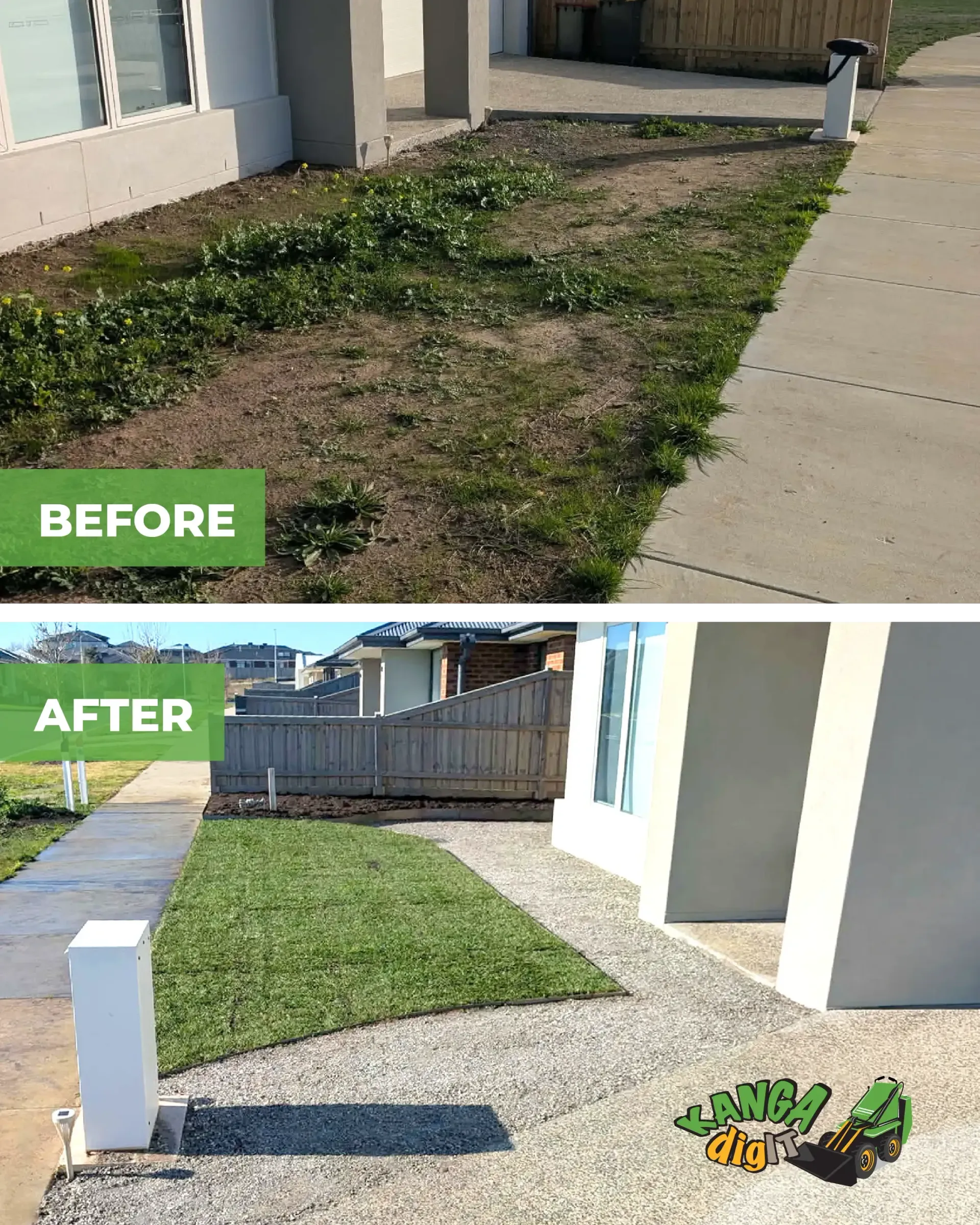 New Home build Landscaping in Smythes Creek, Ballarat. 