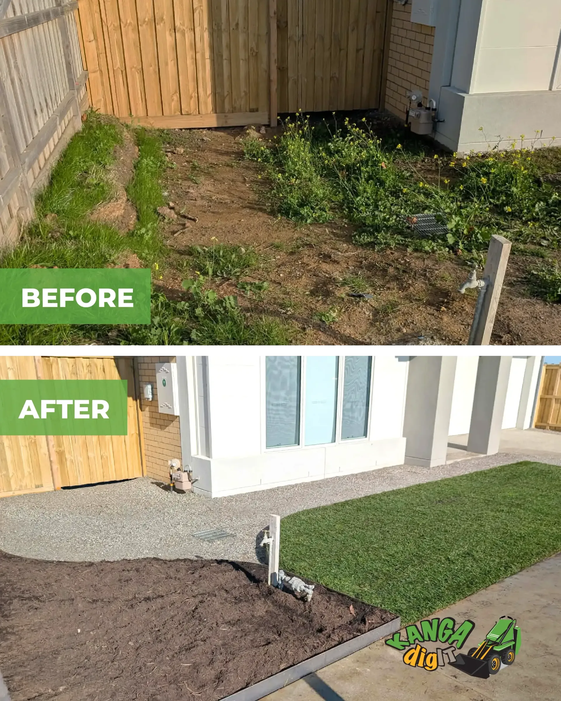 New Home build Landscaping in Smythes Creek, Ballarat. 
