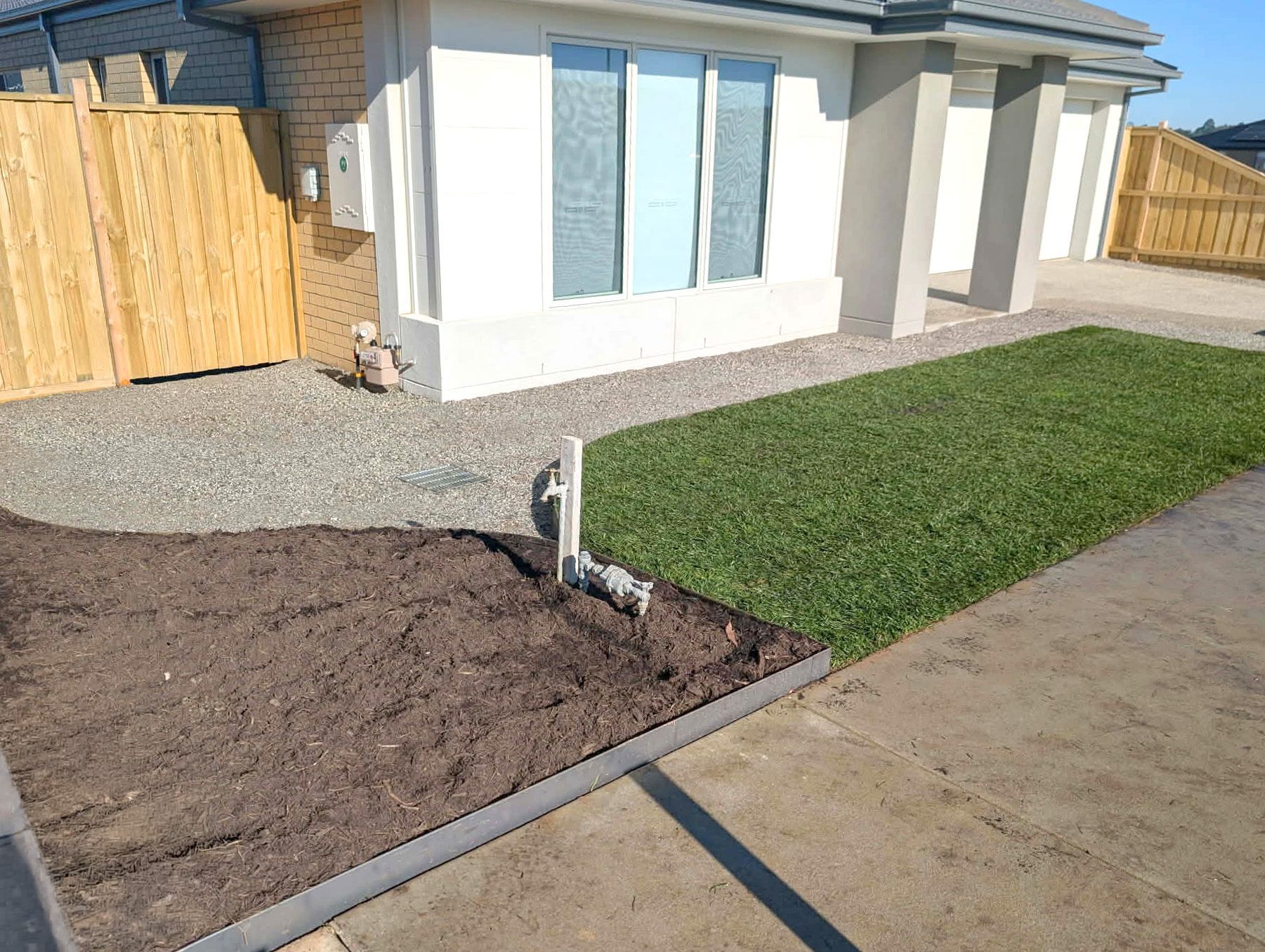 Landscaping for New home build in Smythes Creek Ballarat