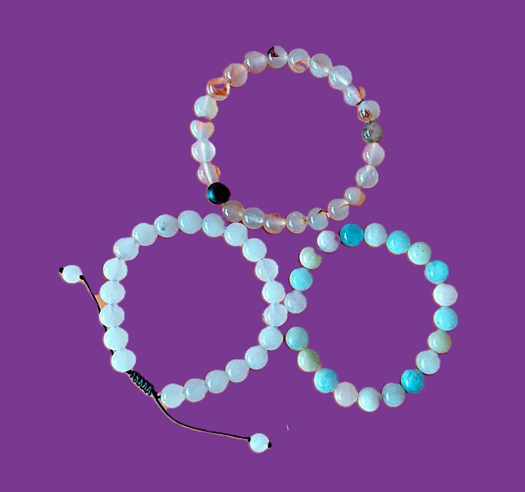 Three beaded EES bracelets