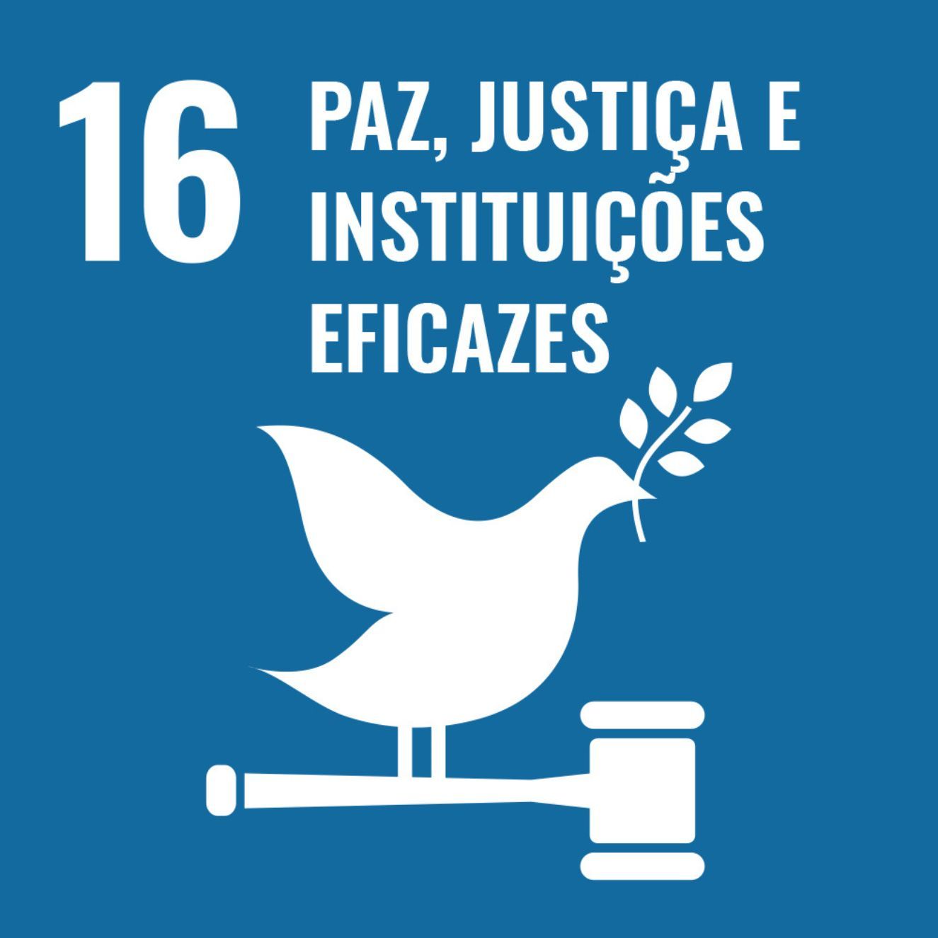 Logotipo da ONU para o Objetivo de Desenvolvimento sistentável 16