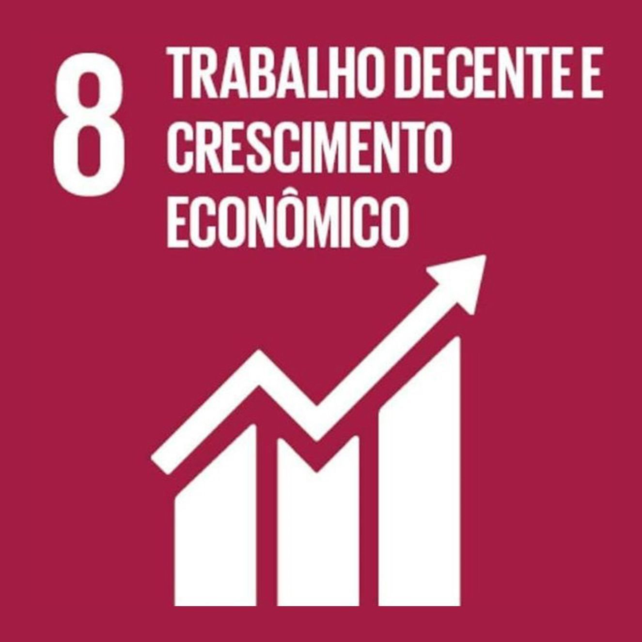 Logotipo da ONU para o Objetivo de Desenvolvimento sistentável 8