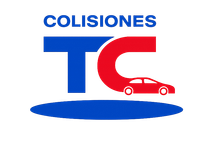 Logotipo de TC Colisiones con rojo y azul