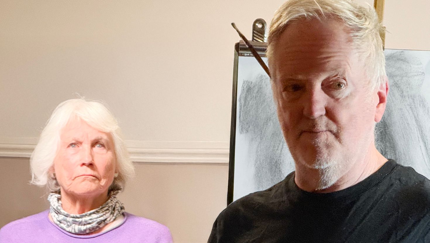 portrait artist who works in oils and charcoal