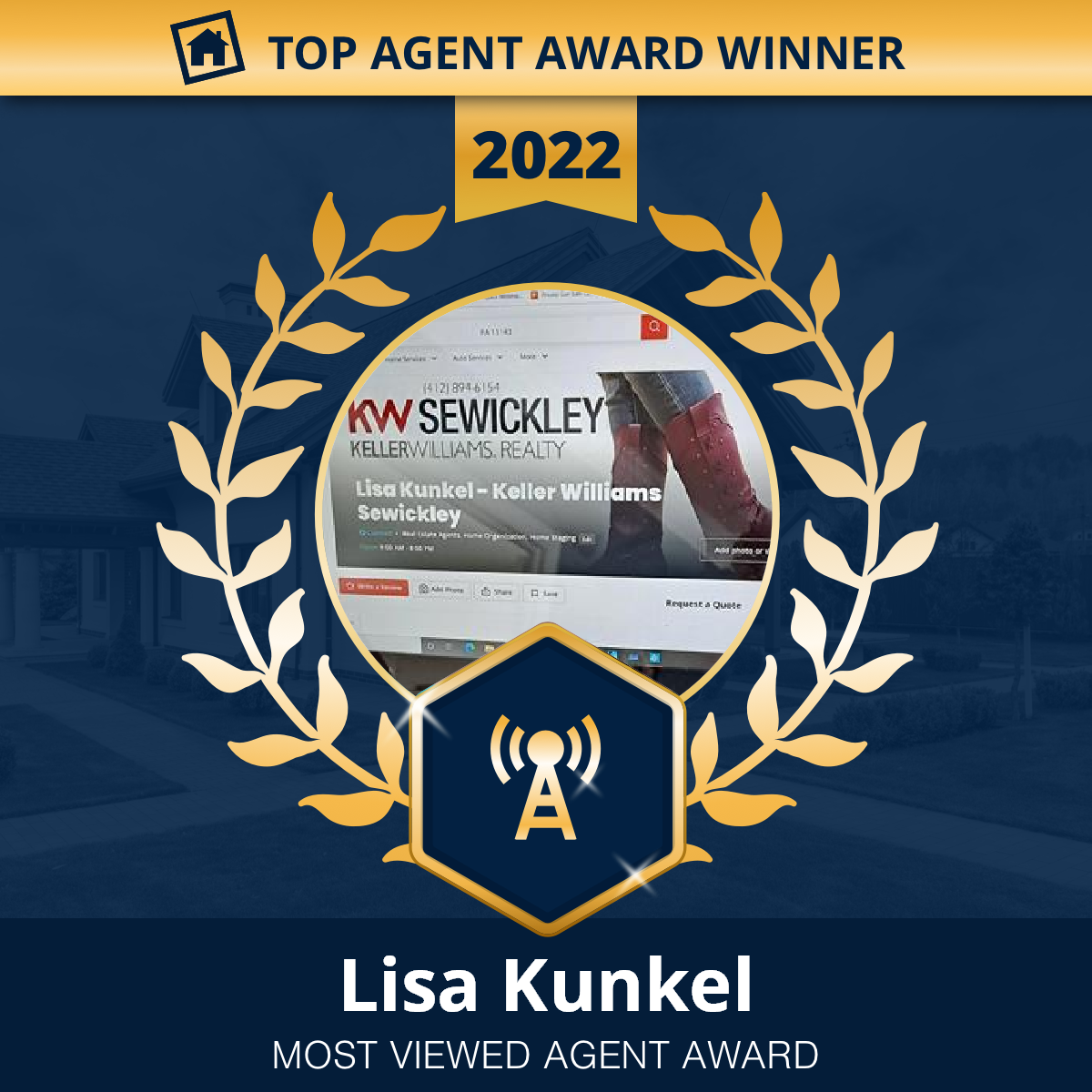 Top Agent Award Cranberry Township Realtor Lisa Kunkel