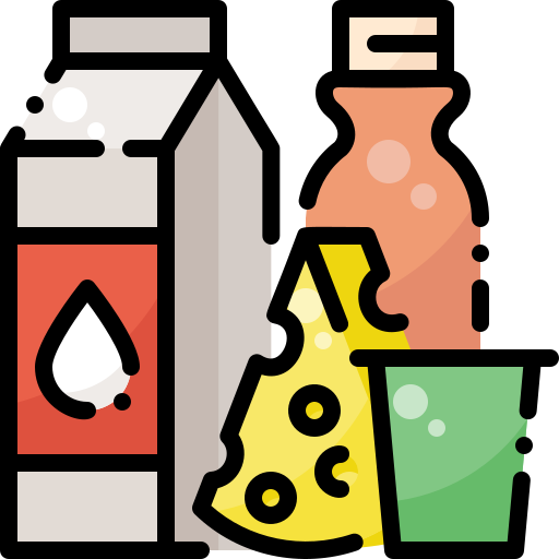 Dairy. A source of calcium, iodine, vitamin B12, protein, carb, sugar (lactose)