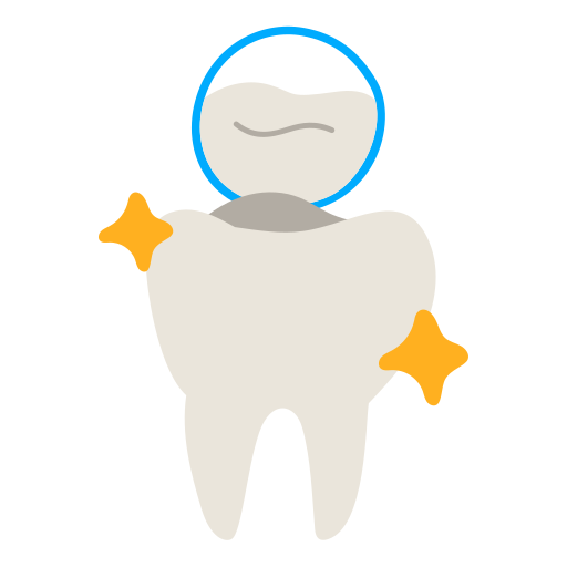 Icon of a tooth and description of effect of calcium deficiency on teeth