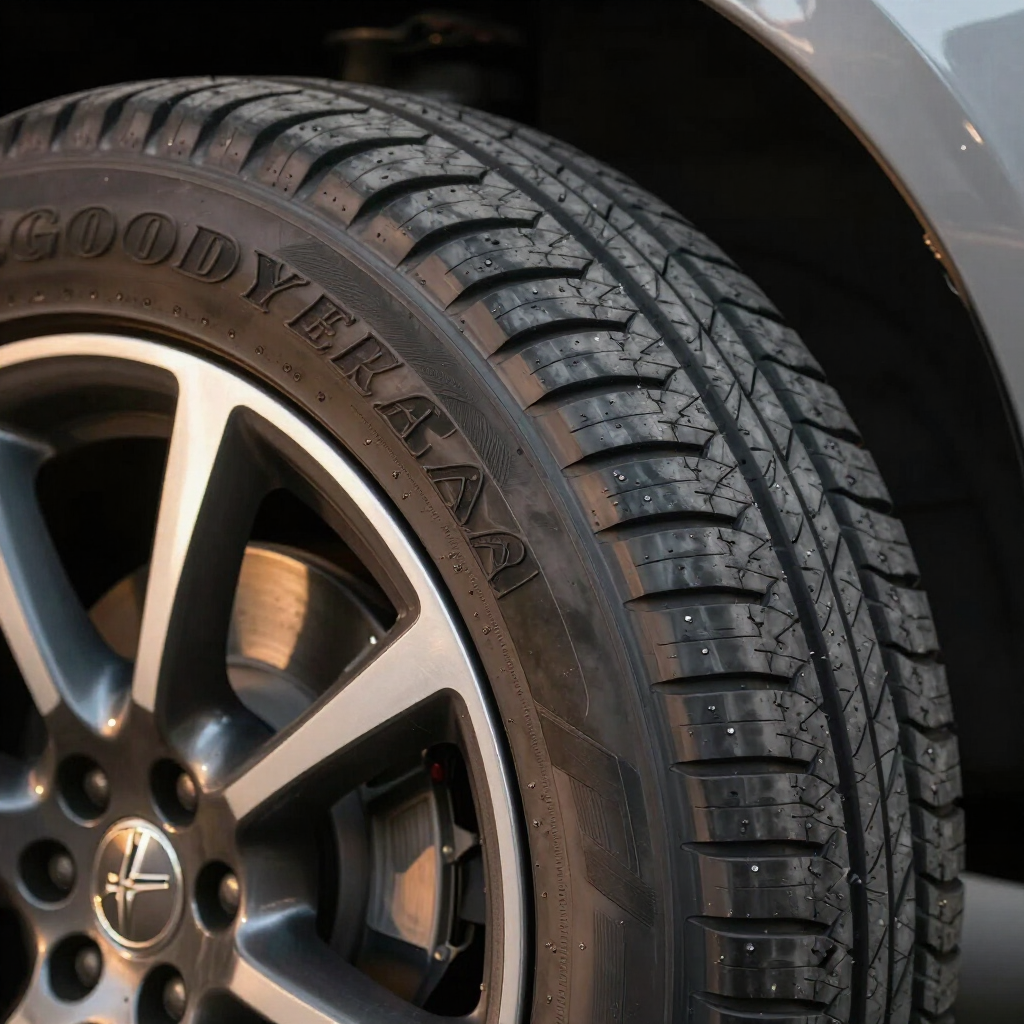 Goodyear tire tread close-up