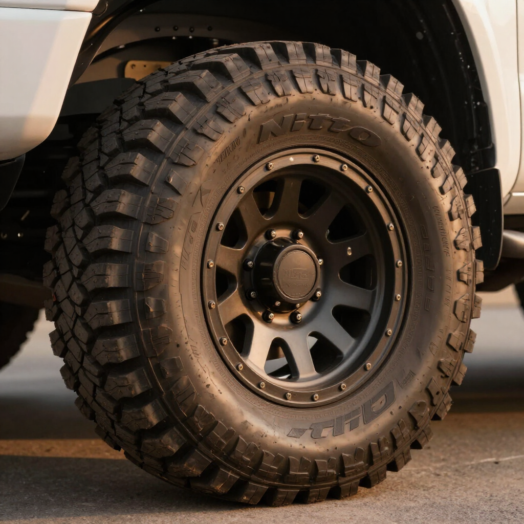 Nitto tire tread close-up
