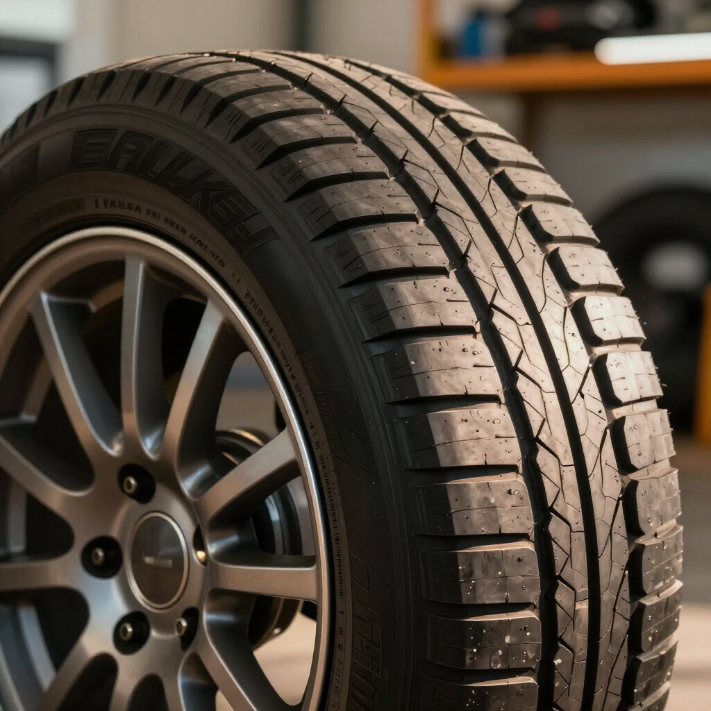 Falken tire tread close-up