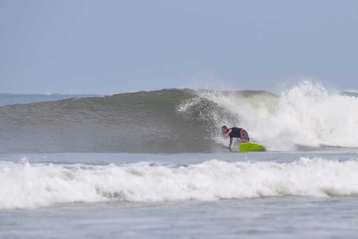 Big bottom turns at the Tamarindo Rivermouth, Costa Rica