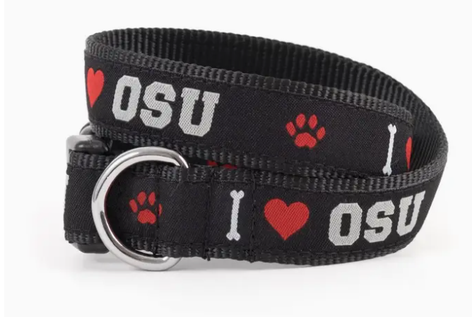 The Worthy Dog I Heart OSU collar