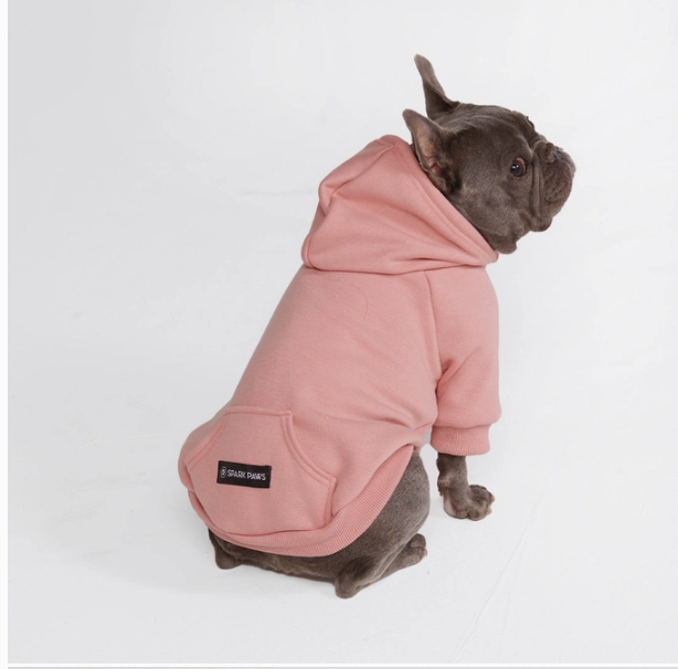 Dusty Pink Dog Hoodie