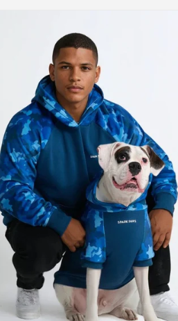 Blue Camo Human Hoodie