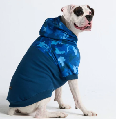 Blue Camo Dog Hoodie