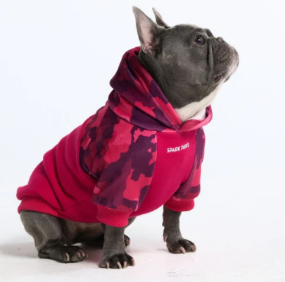 Fuchsia Camo Dog Hoodie