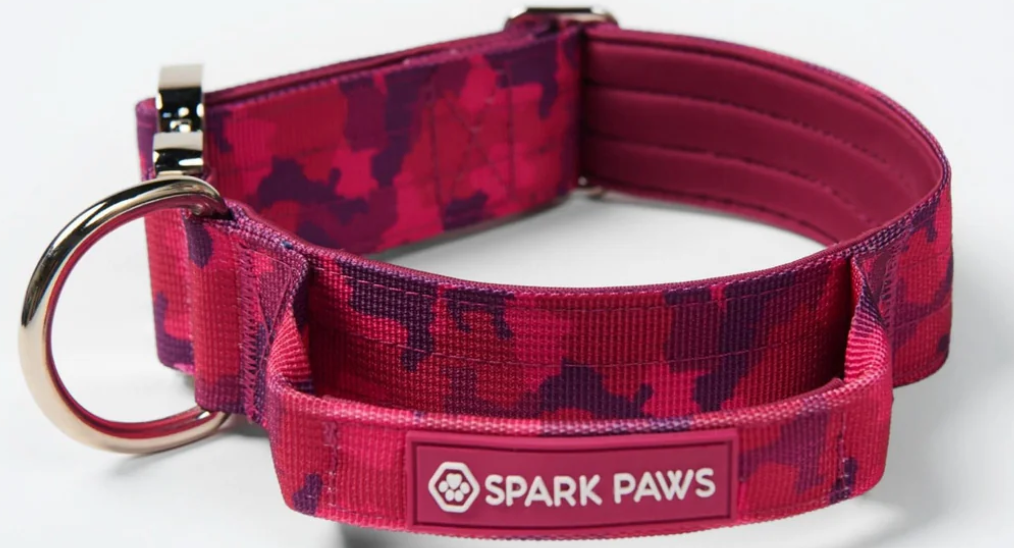 Tactical Dog Collar-Fushia Camo 1.5