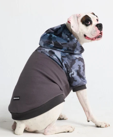 Gray Camo Dog Hoodie
