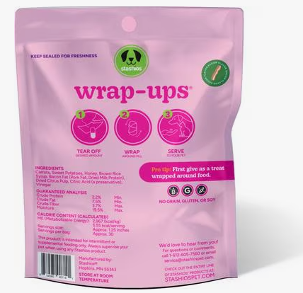 Stashios Wrap=Ups pill wrappers for Dogs or Cats
