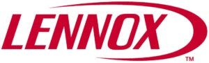 The red Lennox logo, featuring italicized lettering enclosed by a partial oval shape.