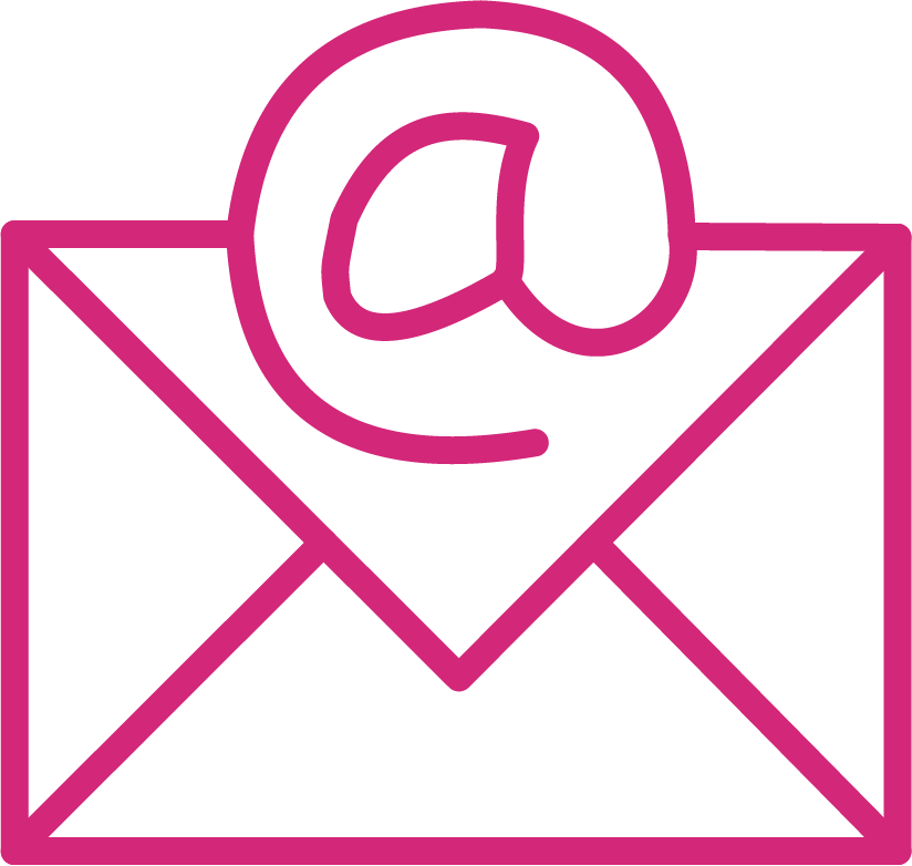 Pink email icon