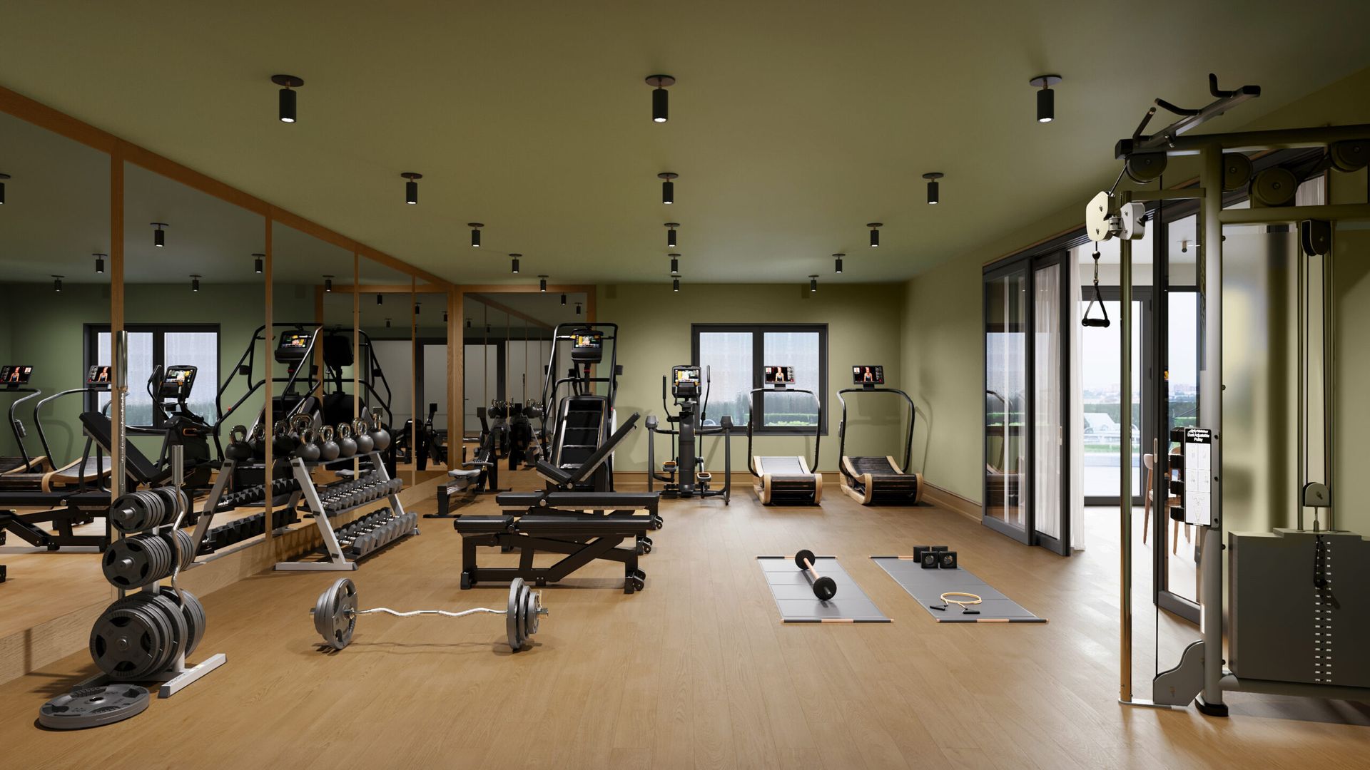 State-of-the-art fitness center at 305 Lakeview Apartments, South Paterson NJ with full range of equipment in Paterson, NJ.