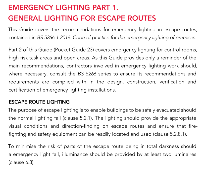 Emergency Lighting Part 1