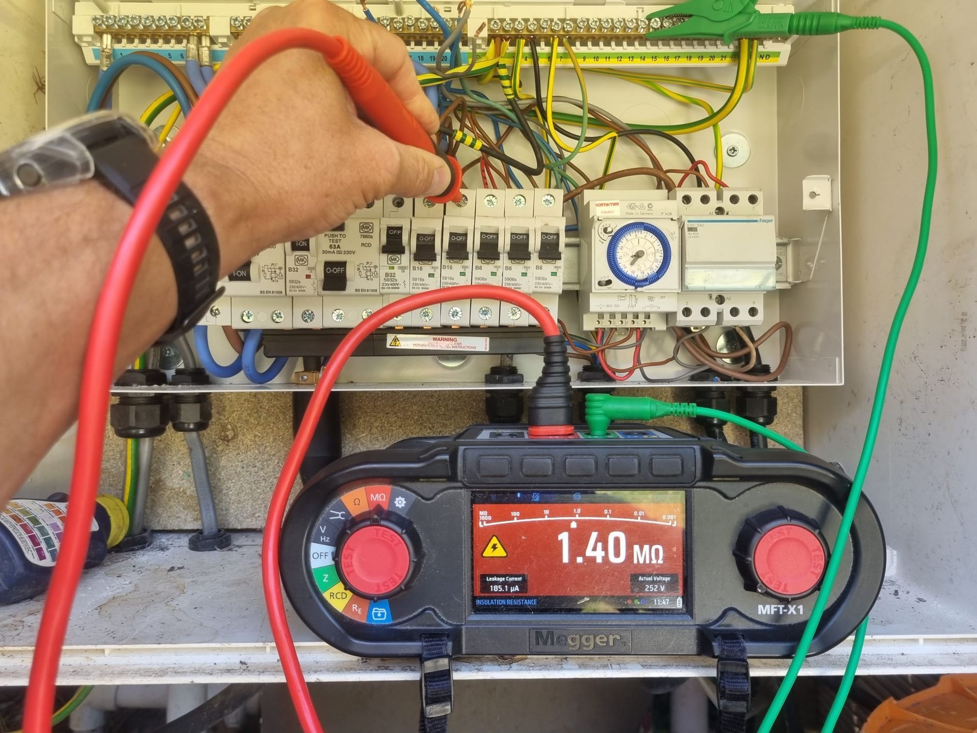 circuit 3 - garden office - reading was 1.40M ohms
