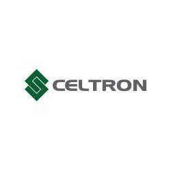 CELTRON logo with green geometric emblem and gray text on white background