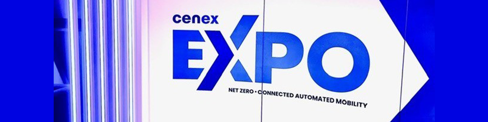 Cenex EXPO logo in blue and gray on a white background