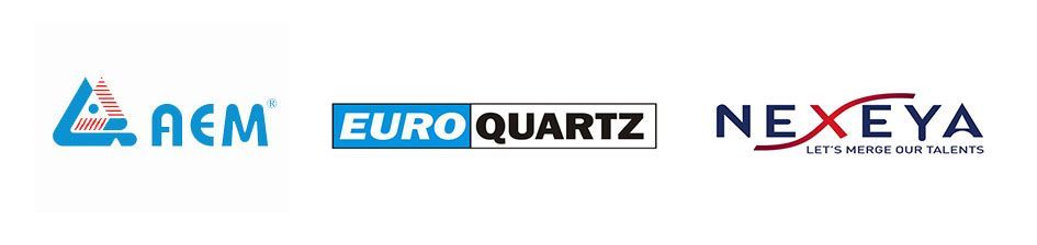 AEM, Euroquartz, and Nexeya logos on a white background.