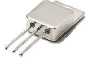Three-pronged electrical plug adapter in a silver metal housing