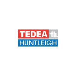 TEDEA Huntleigh logo in red, blue, and gray on a white background