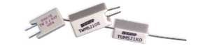 Three white fuse links with silver ends arranged diagonally on a white background.