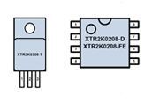 Two black electronic components with white labels, one in a TO-220 package and one in a multi-pin package.