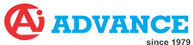 ADVANCE logo in red and blue with “since 1979” text