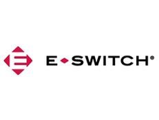 E-SWITCH logo with red geometric icon and black text on white background