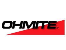 OHMITE logo in black italics over a red slanted shape on a white background
