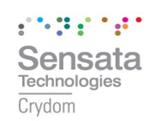 Sensata Technologies Crydom logo with multicolored dots above gray text
